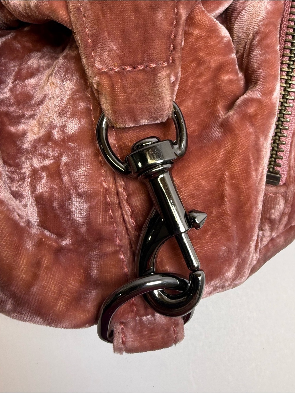 REBECCA MINKOFF MEDIUM VELVET JULIAN PINK BACKPACK $245 Travel Organizer Purse - Picture 7 of 14